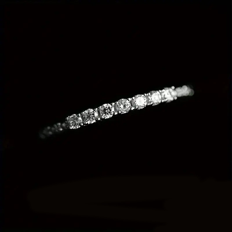 Elegant Stackable Zirconia Eternity Rings for Women